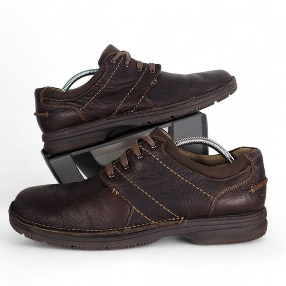 Clarks Collection Senner Place Casual Oxfords Brown Leather 66255 Men's 11M - Picture 1 of 11